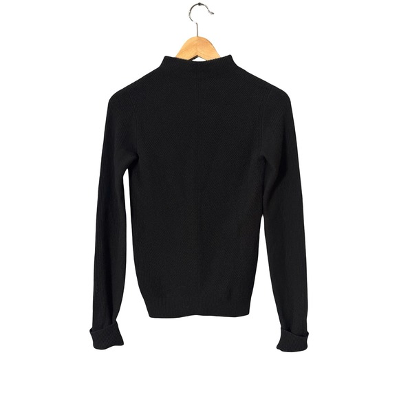 Anthropologie Sweaters - Anthropologie Pine Mongolian Cashmere Mock Neck Ribbed Sweater XS Black